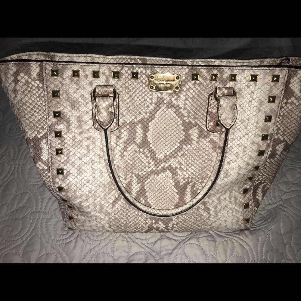 Authentic  Michael Kors Large Python  Callie